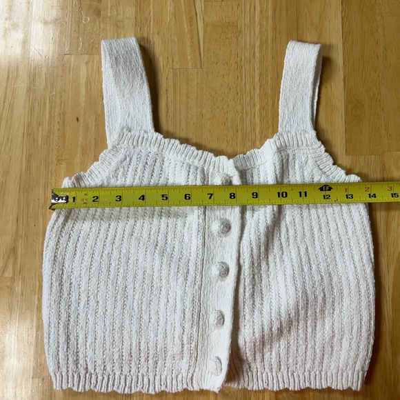 Weekend Los Angeles | NWOT White Crop Knit Tank In White | XS - Picture 9 of 12